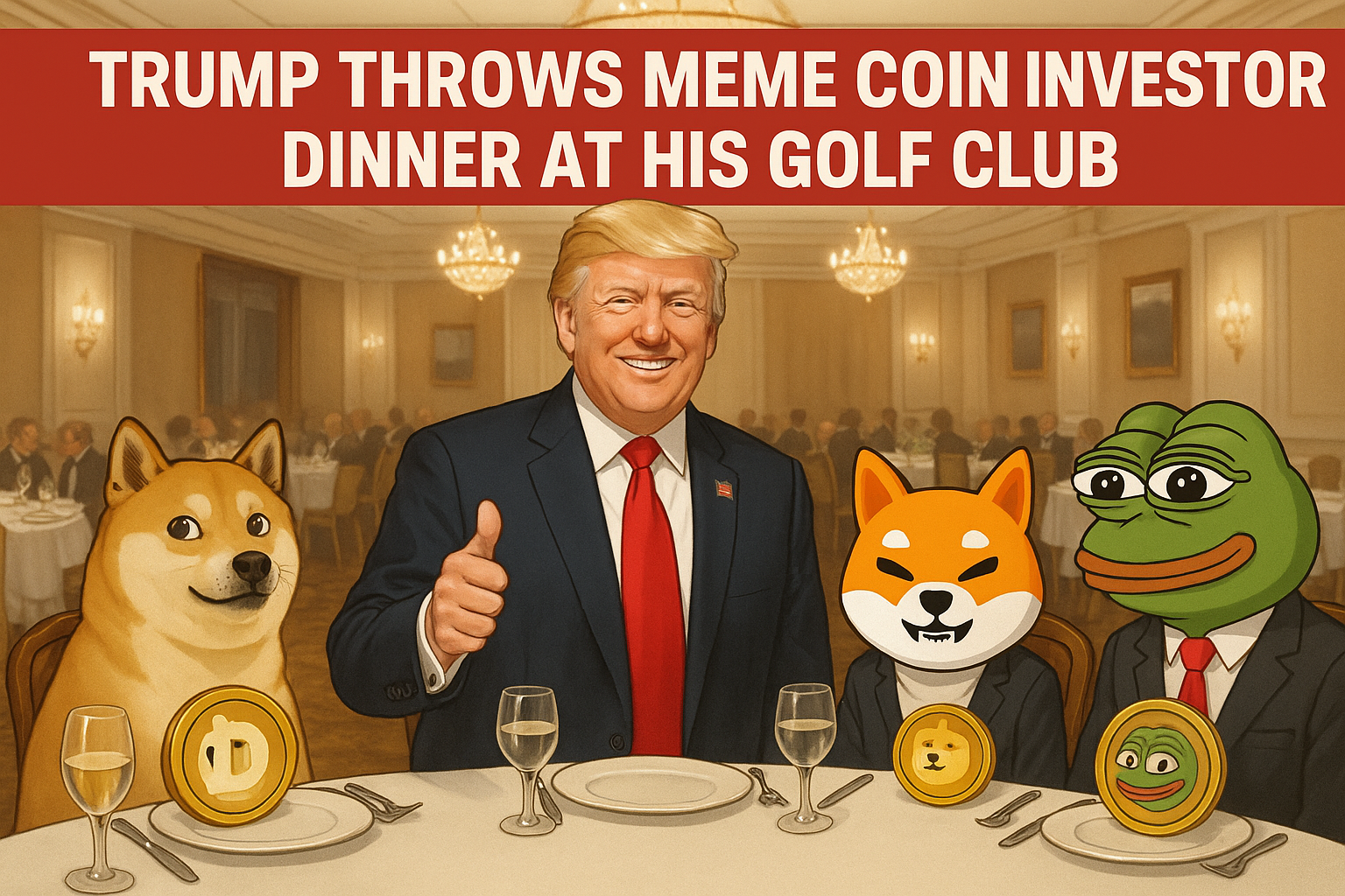 Trump Throws Meme Coin Investor Dinner at His Golf Club