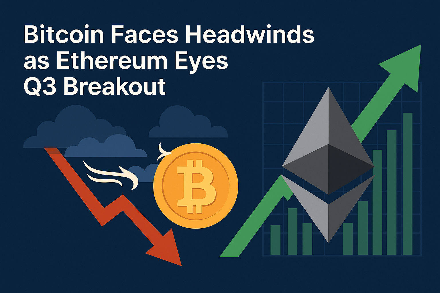 Bitcoin Faces Headwinds as Ethereum Eyes Q3 Breakout