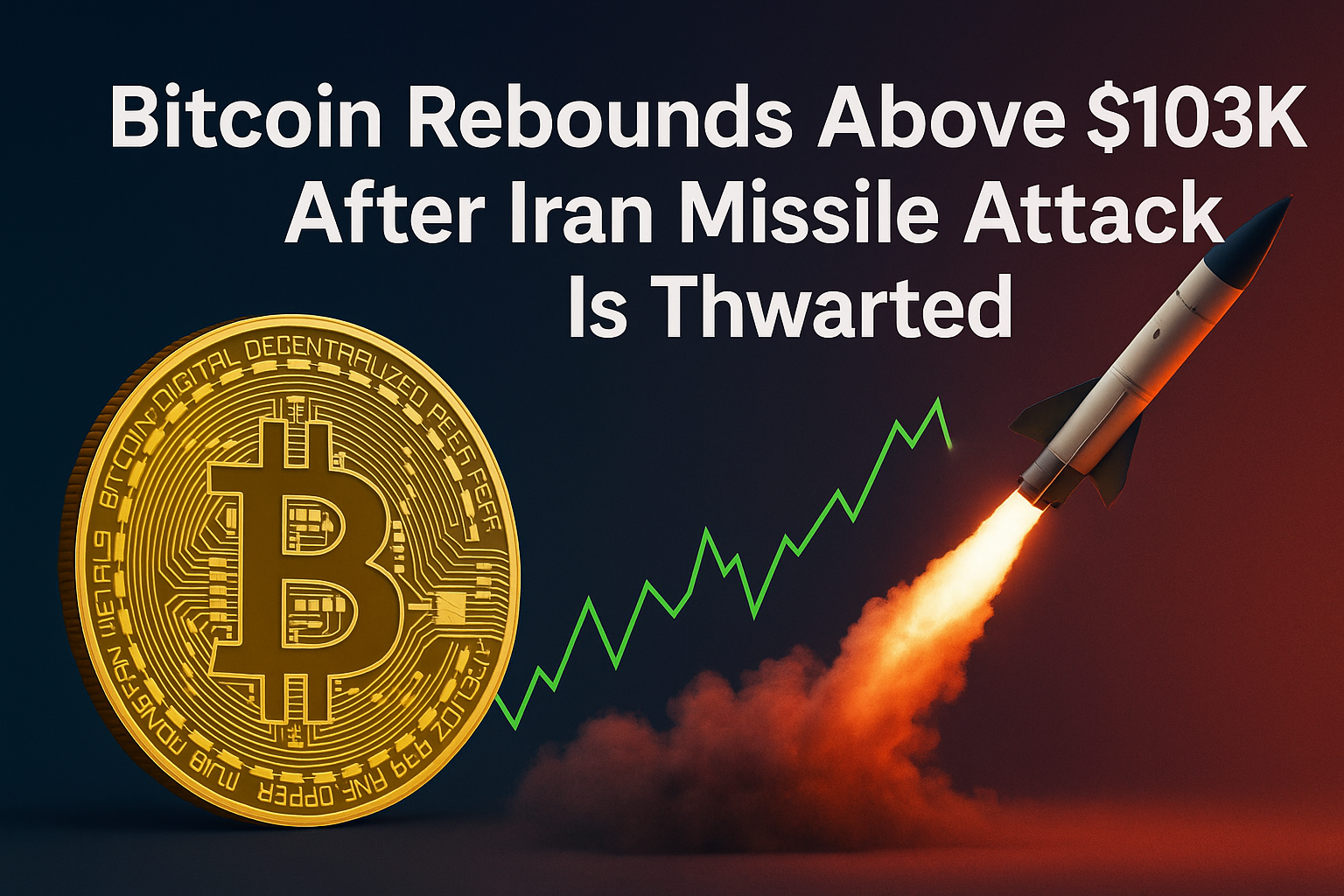 Bitcoin Rebounds Above $103K After Iran Missile Attack Is Thwarted