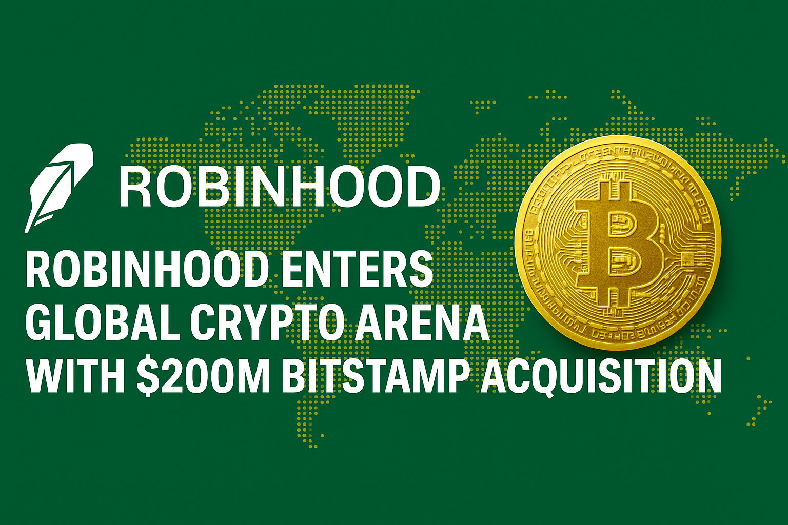 Robinhood Enters Global Crypto Arena with $200M Bitstamp Acquisition