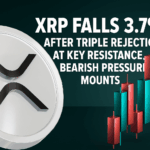 XRP Falls 3.7% After Triple Rejection at Key Resistance, Bearish Pressure Mounts
