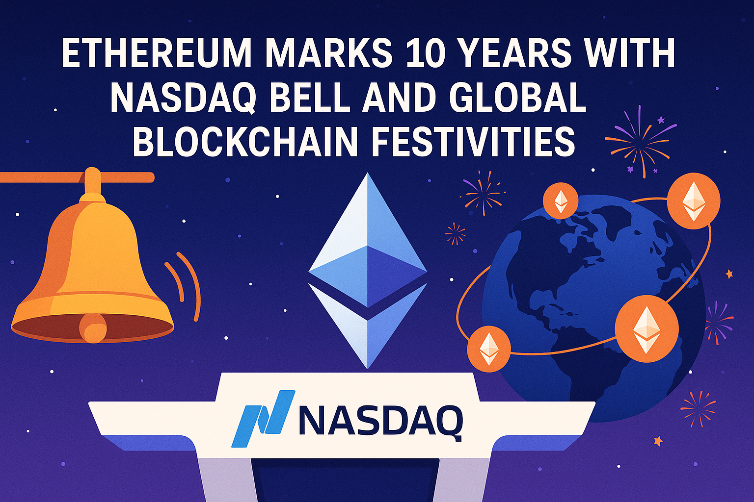 Ethereum Marks 10 Years with Nasdaq Bell and Global Blockchain Festivities