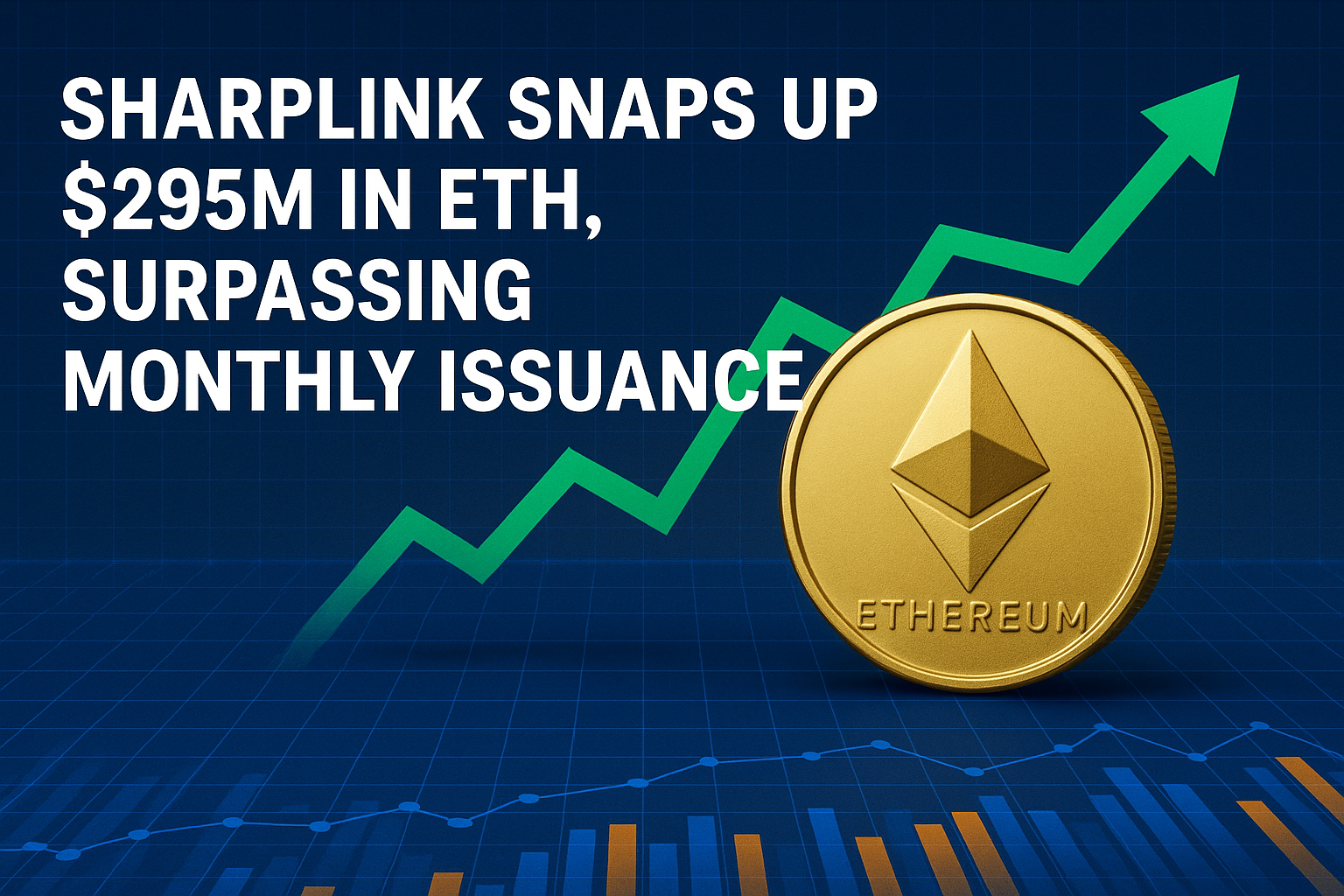 SharpLink Snaps Up $295M in ETH, Surpassing Monthly Issuance