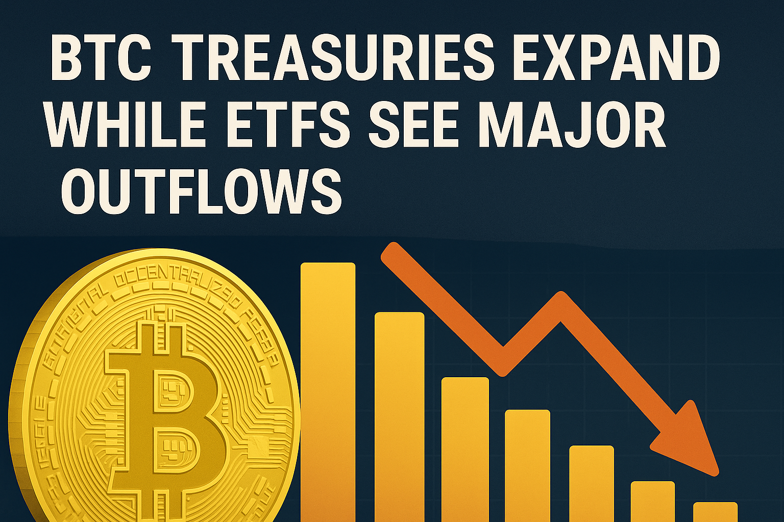 BTC Treasuries Expand While ETFs See Major Outflows
