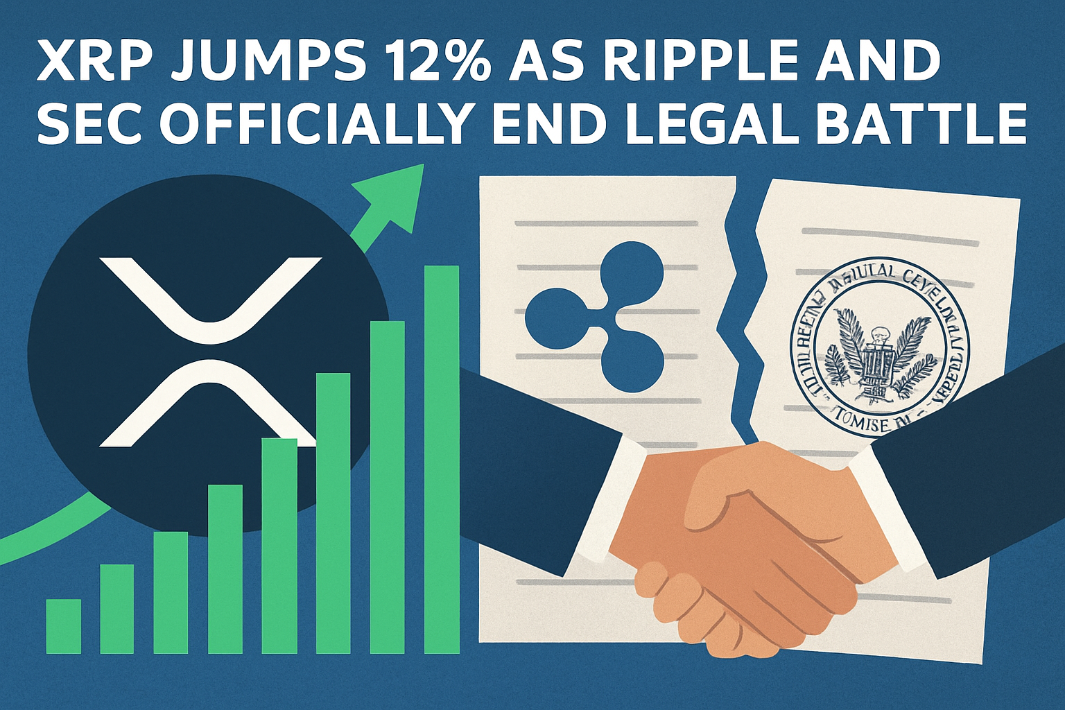 XRP Jumps 12% as Ripple and SEC Officially End Legal Battle