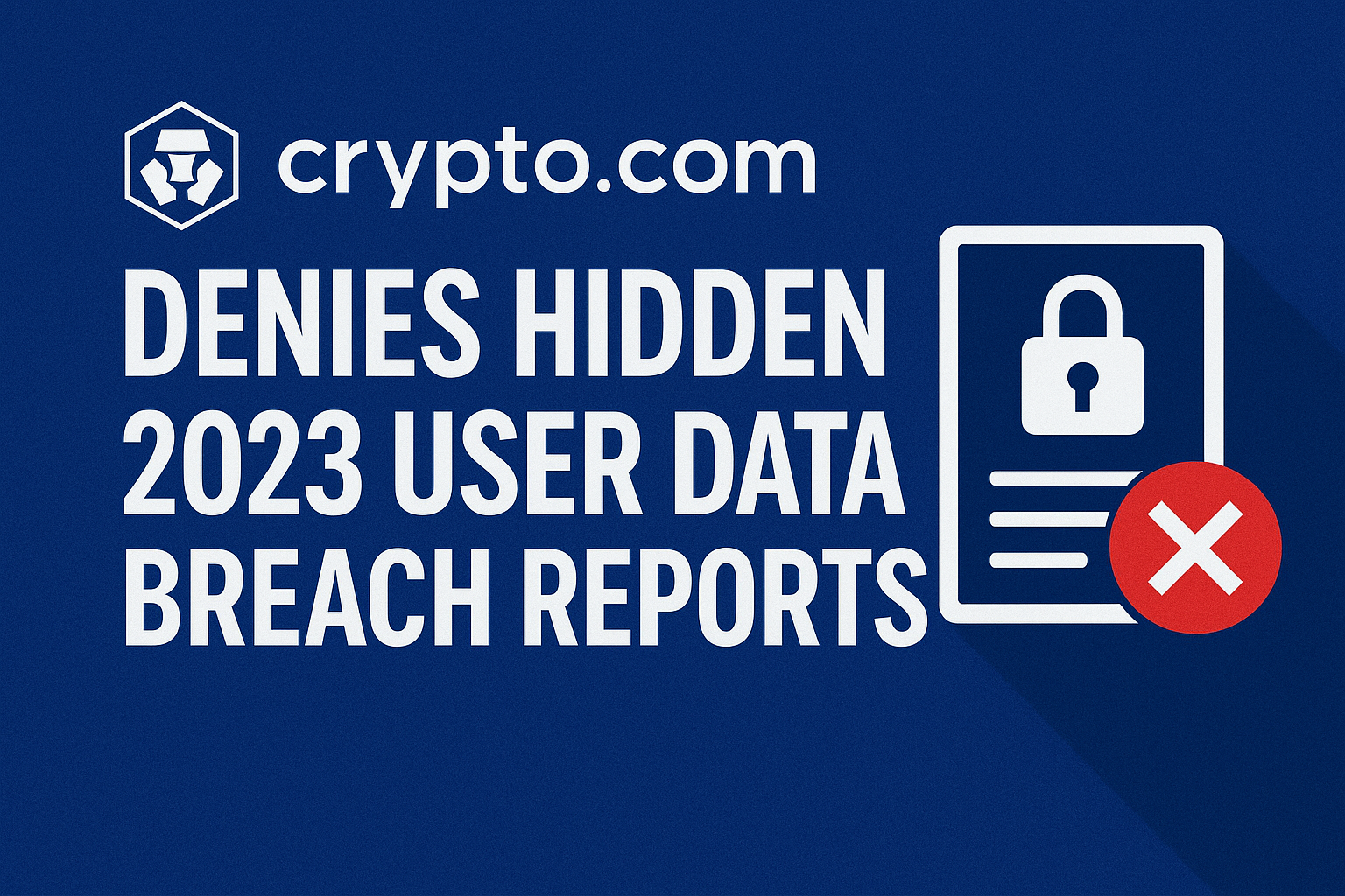 Crypto.com Denies Hidden 2023 User Data Breach Reports