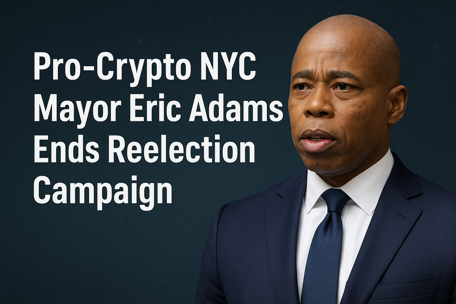 Pro-Crypto NYC Mayor Eric Adams Ends Reelection Campaign