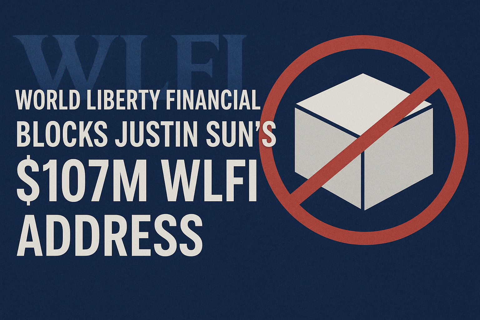 World Liberty Financial Blocks Justin Sun’s $107M WLFI Address