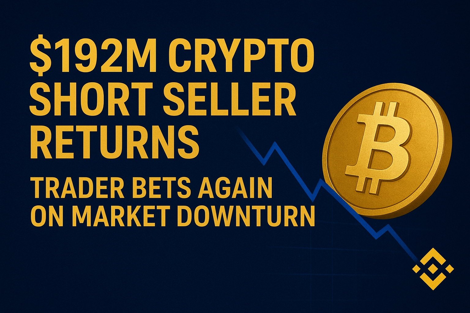 $192M Crypto Short Seller Returns — Trader Bets Again on Market Downturn