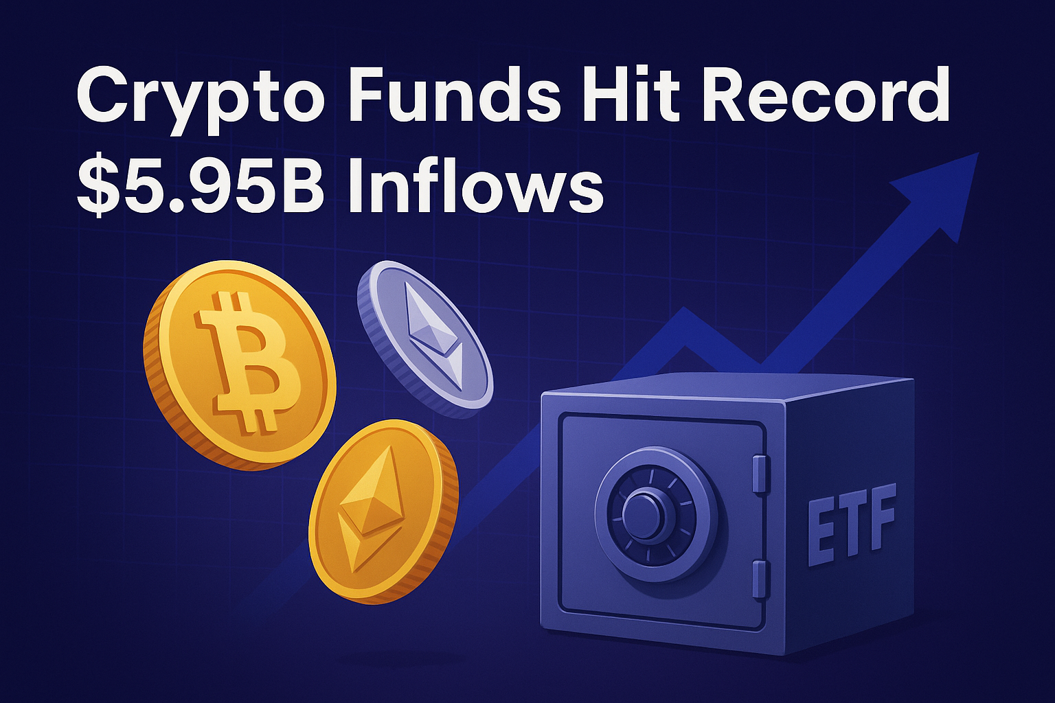 Crypto Funds Hit Record $5.95B Inflows Despite Market Uncertainty