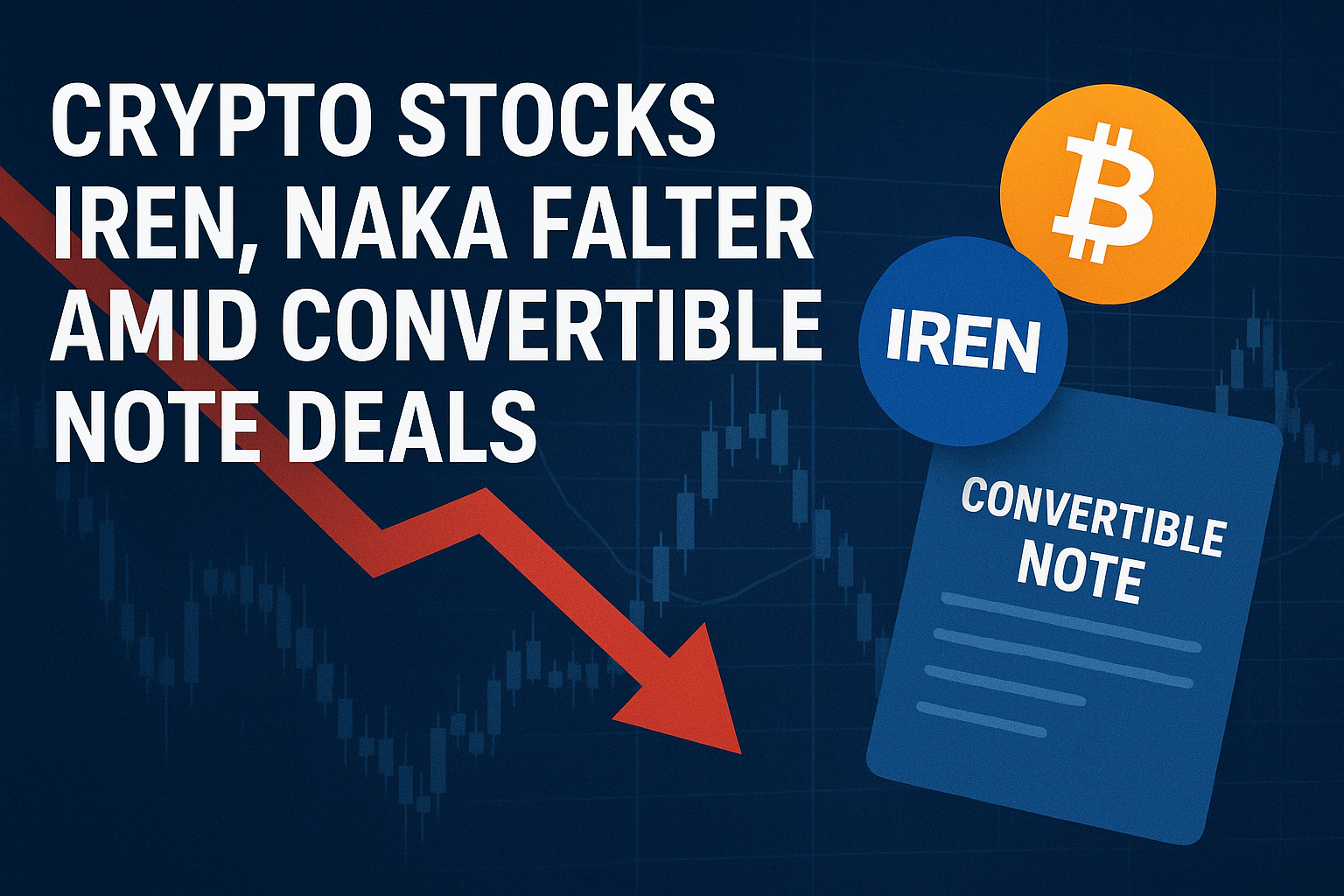 Crypto Stocks IREN, NAKA Falter Amid Convertible Note Deals