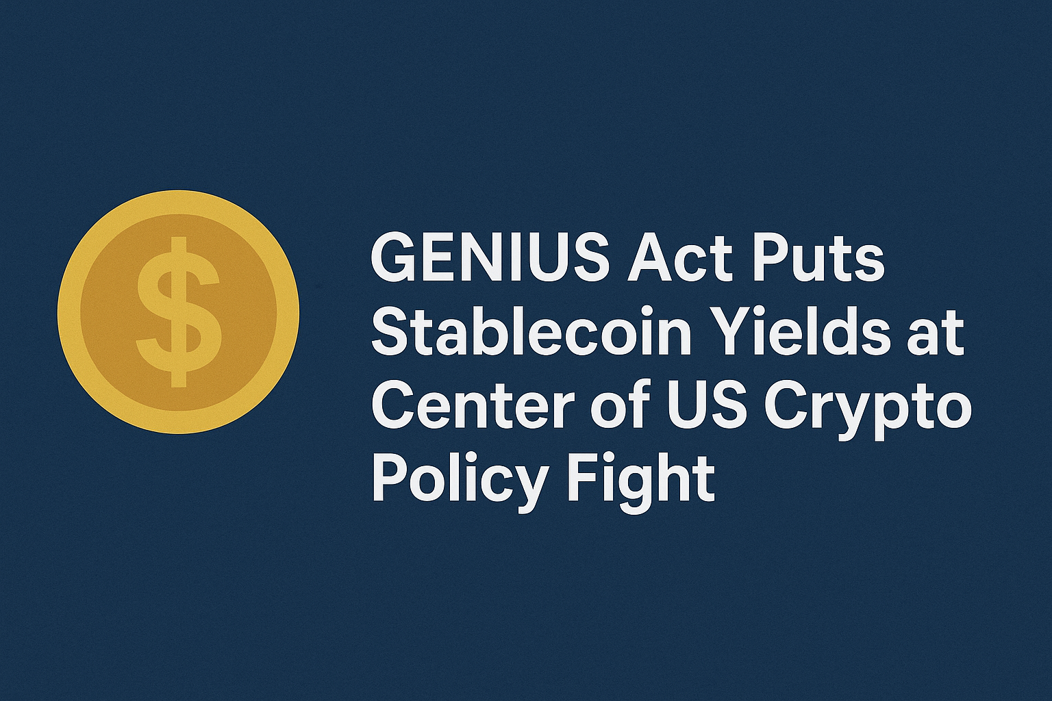 GENIUS Act Puts Stablecoin Yields at Center of US Crypto Policy Fight