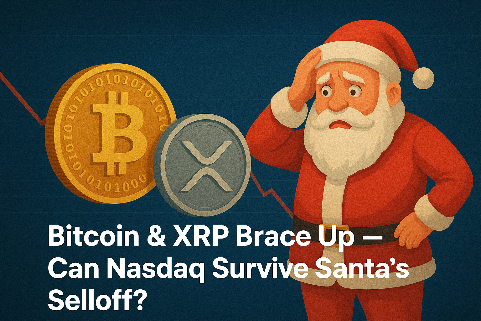 Bitcoin & XRP Brace Up — Can Nasdaq Survive Santa’s Selloff?
