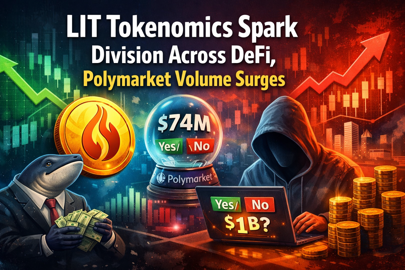LIT Tokenomics Spark Division Across DeFi, Polymarket Volume Surges