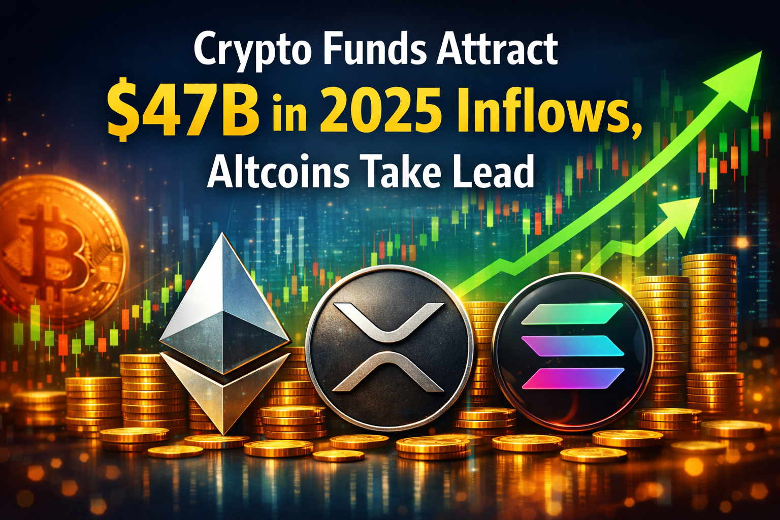 Crypto Funds Attract $47B in 2025 Inflows, Altcoins Take Lead