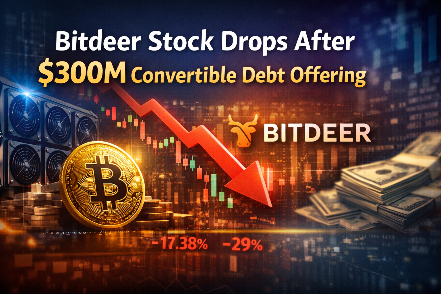 Bitdeer Stock Drops After $300M Convertible Debt Offering