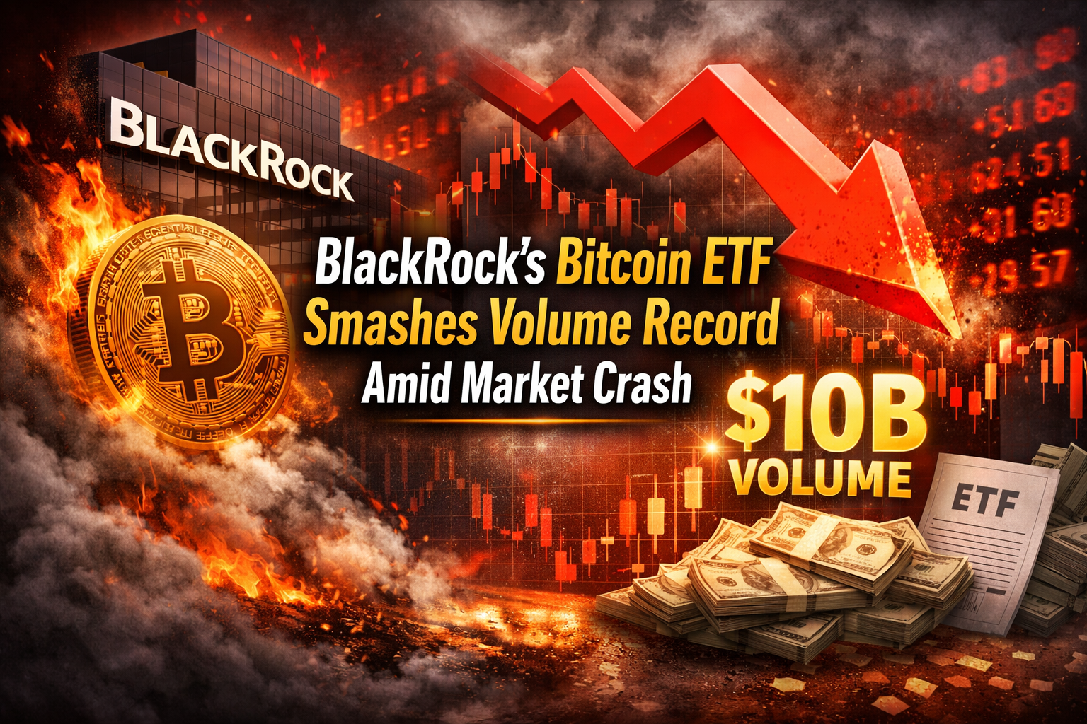 BlackRock’s Bitcoin ETF Smashes Volume Record Amid Market Crash